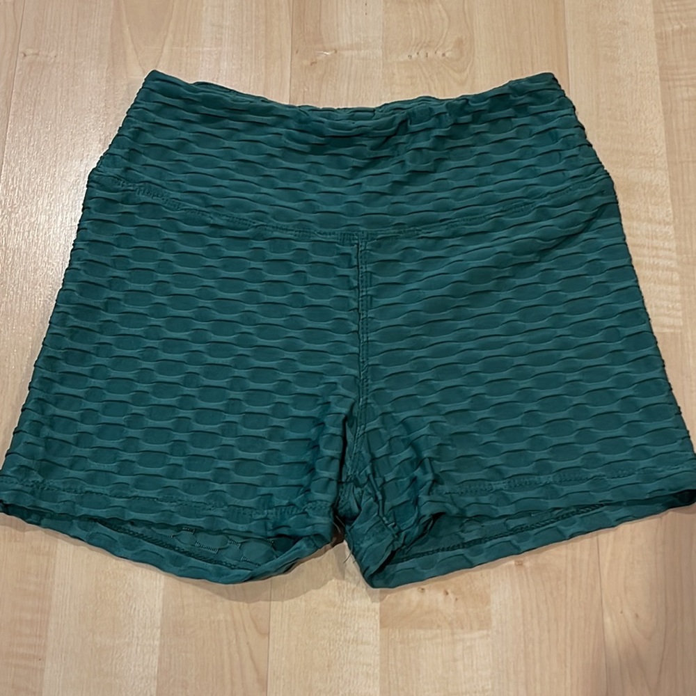 High waisted exercise shorts